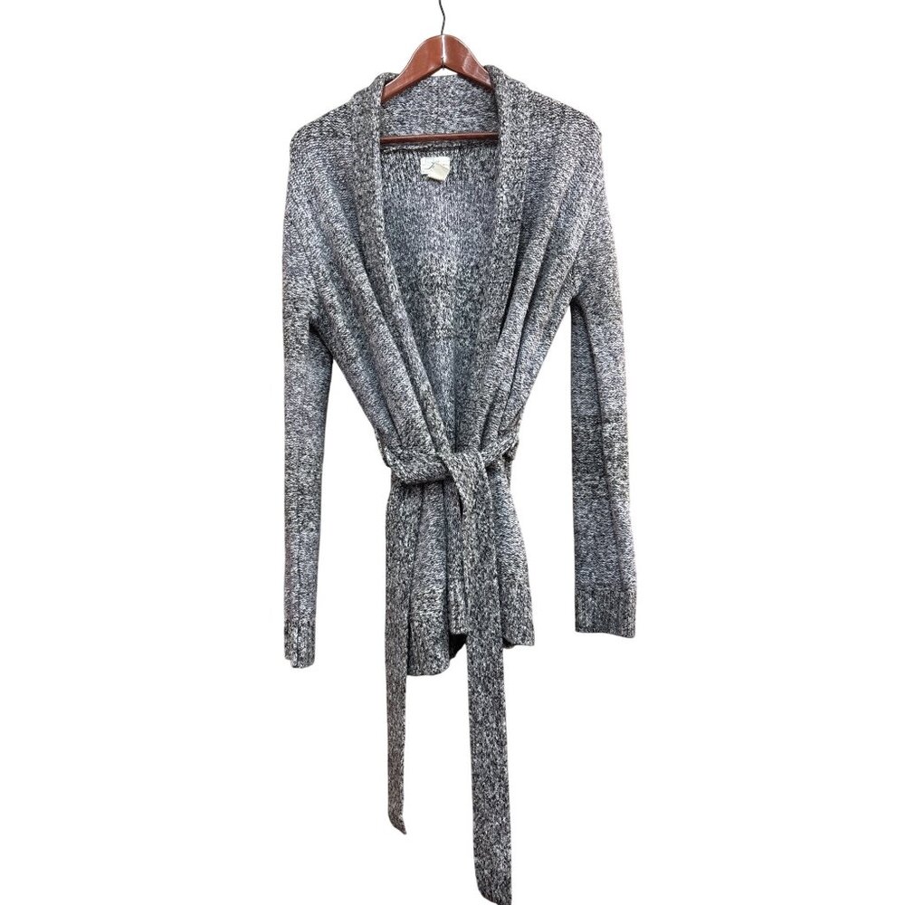 Levis Womens Open-Front Cardigan Sweater With Belt M Gray